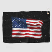 US Flagge USA Patriotische amerikanische Flagge Golfhandtuch (Horizontal)