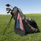 US Flagge USA Patriotische amerikanische Flagge Golfhandtuch (Gras)