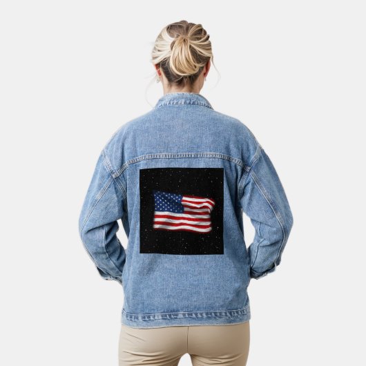 US Flagge USA Patriotische amerikanische Flagge Jeansjacke (Modell)