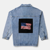 US Flagge USA Patriotische amerikanische Flagge Jeansjacke (Rückseite)