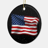 US Flagge USA Patriotische amerikanische Flagge Keramik Ornament (Links)