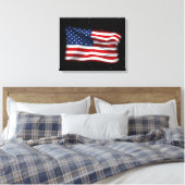 US Flagge USA Patriotische amerikanische Flagge Leinwanddruck (Insitu (Schlafzimmer))