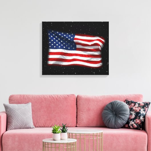 US Flagge USA Patriotische amerikanische Flagge Leinwanddruck (Insitu (Wohnzimmer))