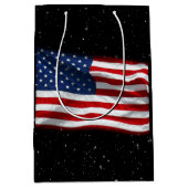 US Flagge USA Patriotische amerikanische Flagge Mittlere Geschenktüte (Vorderseite)