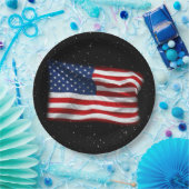 US Flagge USA Patriotische amerikanische Flagge Pappteller (Party)