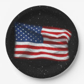 US Flagge USA Patriotische amerikanische Flagge Pappteller (Vorderseite)