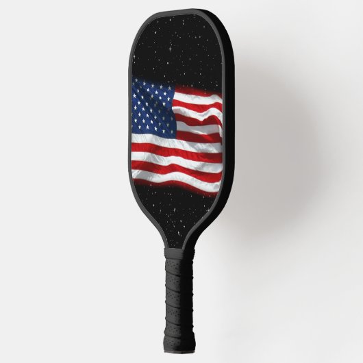 US Flagge USA Patriotische amerikanische Flagge Pickleball Schläger (Links)