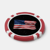US Flagge USA Patriotische amerikanische Flagge Pokerchips (Einzeln)