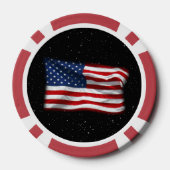 US Flagge USA Patriotische amerikanische Flagge Pokerchips (Rückseite)