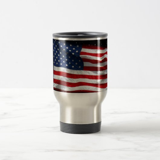 US Flagge USA Patriotische amerikanische Flagge Reisebecher (Mittel)