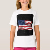 US Flagge USA Patriotische amerikanische Flagge T-Shirt (Vorderseite)