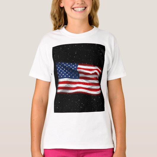 US Flagge USA Patriotische amerikanische Flagge T-Shirt (Vorderseite)