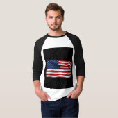 US Flagge USA Patriotische amerikanische Flagge T-Shirt (Vorne ganz)
