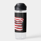 US Flagge USA Patriotische amerikanische Flagge Trinkflasche (Rückseite)