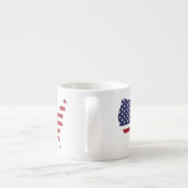 US-Flagge USA Shape-USA Espressotasse (Rückseite)