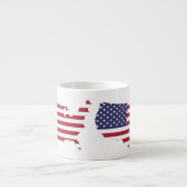 US-Flagge USA Shape-USA Espressotasse (Vorderseite)