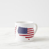 US-Flagge USA Shape-USA Espressotasse (Vorderseite Rechts)