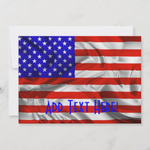 US Flagge Usa Silk Flag Einladungskarte Einladung