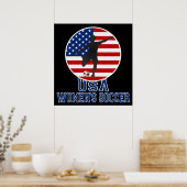 US-Flagge USA Women's Soccer Poster (groß) (Küche)