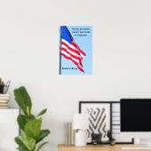 US-Flagge: Vereint...in Freiheit/ geteilt durch Tr Poster (Heimbüro)