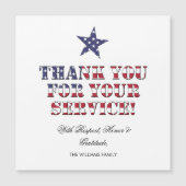 US Flagge Vielen Dank für Ihren Service Magnetkarte (Vorderseite)