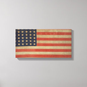 US Flagge Vintage Patriotische Amerikanische Flagg Leinwanddruck