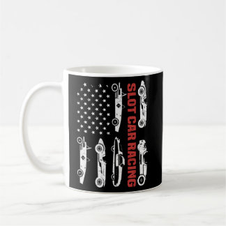 US-Flagge Vintager Gleitwagenrennen Kaffeetasse