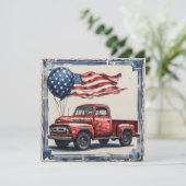 US Flagge: Vintager Ruhm Feiertagskarte (Stehend Vorderseite)