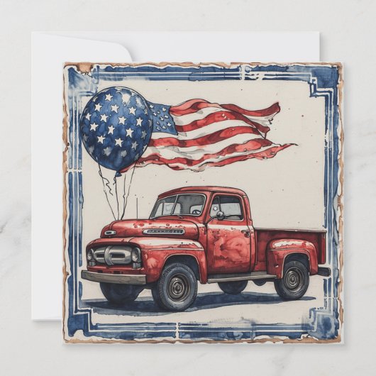 US Flagge: Vintager Ruhm Feiertagskarte (Vorderseite)