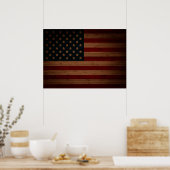 US Flagge (Vintages Holz, US-Flagge) Poster (Küche)