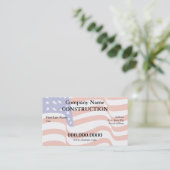 US-Flagge Visitenkarte (Stehend Vorderseite)
