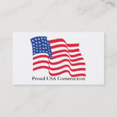 US-Flagge Visitenkarte (Rückseite)