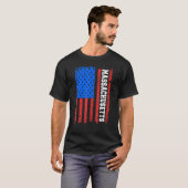 US-Flagge von Massachusetts T-Shirt (Vorne ganz)