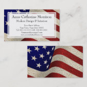 US-Flagge von Patriot Vintag US Flagge Visitenkarte (Vorne/Hinten)