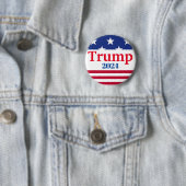 US Flagge-Wähltaste von Trump 2024 Button (Beispiel)
