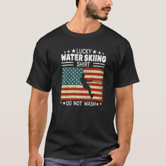 US-Flagge Wasserski 4. Juli Wasserski Herren Wasse T-Shirt