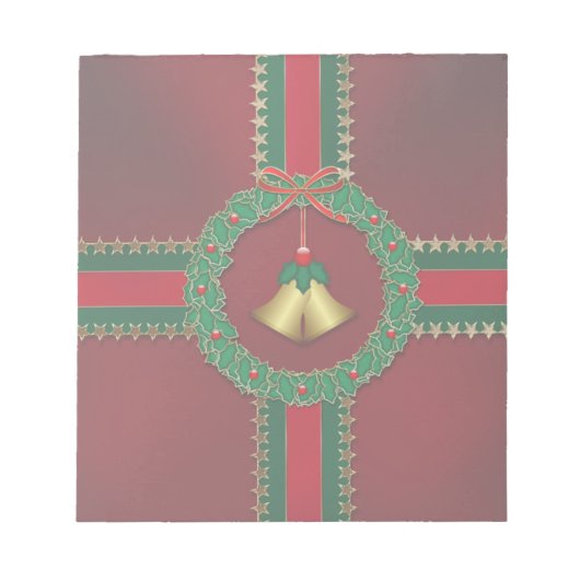US Flagge Weihnachts-Notepad Notizblock (Vorderseite)