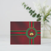 US Flagge Weihnachts Postkarte (Stehend Vorderseite)