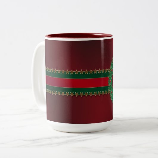 US Flagge Weihnachts Tasse (Vorderseite Links)