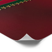 US Flagge Weihnachtsdrucke Poster (Ecke)