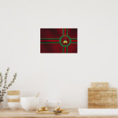US Flagge Weihnachtsdrucke Poster (Küche)