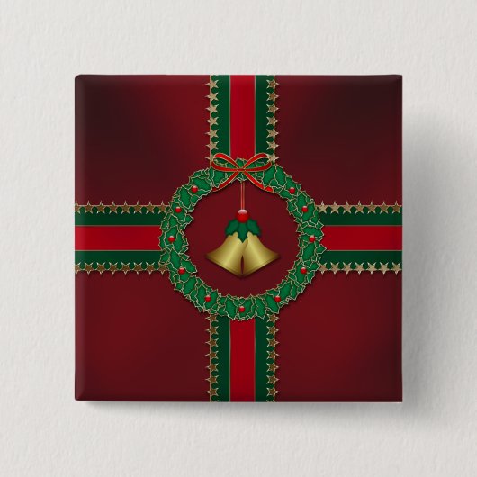 US Flagge Weihnachtsknopf Button (Vorderseite)