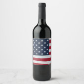 US Flagge Weinetikett (Vorderseite)