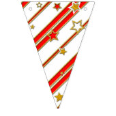 US Flagge - Weißes rotes Goldmuster 1 (Zweite Fahne)