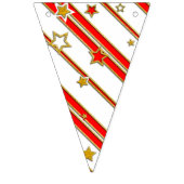 US Flagge - Weißes rotes Goldmuster 1 (Erste Fahne)