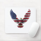 US-Flagge Weißkopfseeadler 4. Juli Mousepad (Mit Mouse)