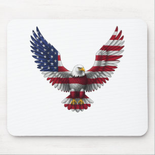 US-Flagge Weißkopfseeadler 4. Juli Mousepad