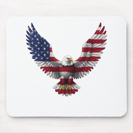 US-Flagge Weißkopfseeadler 4. Juli Mousepad (Vorne)