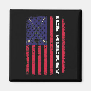 US-Flagge Wintersport Hockey Spieler Amerikanische Magnet