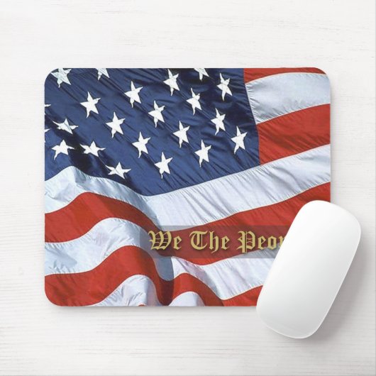 US-Flagge, Wir, die Menschen, Mousepad (Mit Mouse)